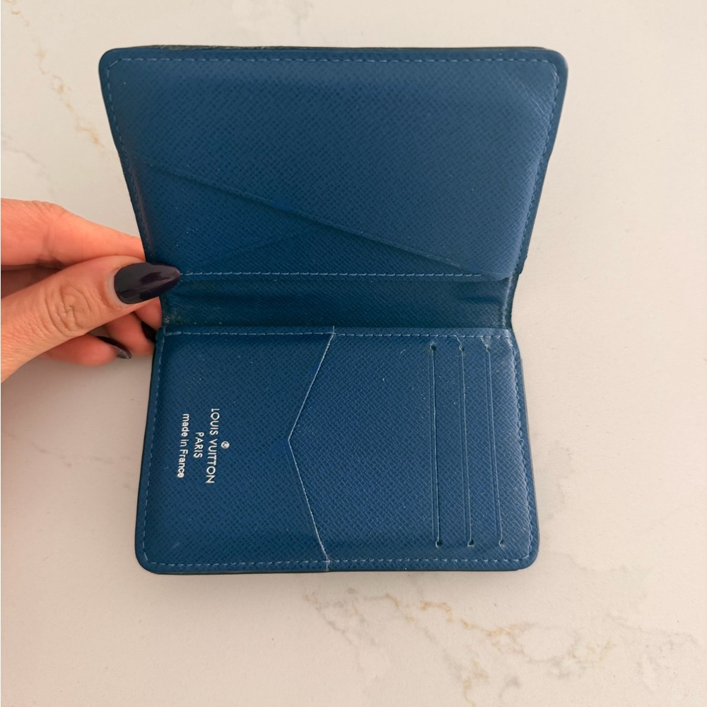 Louis Vuitton Black and Blue Monogram Card Holder - Picture 2 of 8